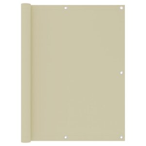vidaXL Écran de balcon Crème 120x300 cm Tissu Oxford
