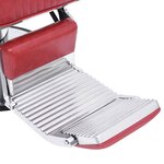 vidaXL Chaise de barbier Rouge 68x69x116 cm Similicuir
