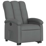vidaXL Fauteuil inclinable Gris foncé Tissu