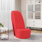vidaXL Chaise en forme de chaussure à talon haut Rouge Similicuir