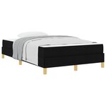 vidaXL Lit à ressorts avec matelas Noir 120 x 200 cm tissu