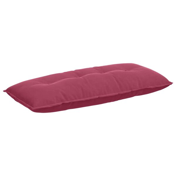 vidaXL Coussin de Dos Bordeaux 120 x 50 cm Tissu en velours côtelé