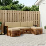 vidaXL Ensemble de canapés d'extérieur 5 pc