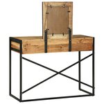vidaXL Table de maquillage avec miroir 100x40x120 cm Bois massif d'acacia