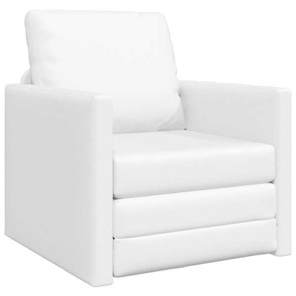 vidaXL Canapé Lit 2-en-1 Blanc 74x77x81 cm en Faux Cuir
