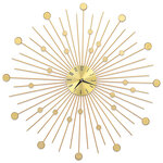 vidaXL Horloge murale Métal 70 cm Doré