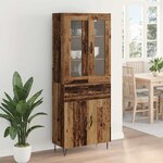 vidaXL Haut Armoire Bois Ancien 69 5 x 34 x 180 cm Bois d'ingénierie