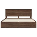 vidaXL Cadre de lit Chêne brun 200 x 200 cm Bois Ingénierie