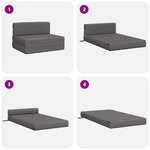 vidaXL Canapé-lit pliable Gris clair 70 x 72 x 60 cm Tissu
