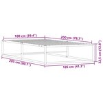 vidaXL Cadre de lit sans matelas blanc 100x200 cm métal