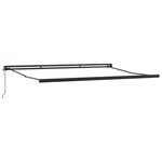 vidaXL Auvent rétractable anthracite et blanc 4 5x3 m tissu/aluminium