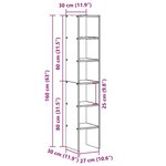 vidaXL Bibliothèques 2 Pièces empilable sonoma gris bois d'ingénierie
