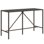 vidaXL Ensemble de bar de jardin avec coussins 7 Pièces marron poly rotin