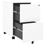 vidaXL Classeur mobile Blanc 39x45x67 cm Acier