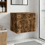 vidaXL Cabinet de Salle de Bain Mural Chêne fumé 59 x 44 5 x 50 cm
