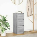 vidaXL Buffet sonoma gris 29 5x34x76 cm bois d'ingénierie