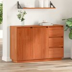 vidaXL Buffet avec tiroir Chêne brun 111 x 34 x 75 cm Pin massif