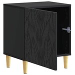 vidaXL Table de chevet 2 Pièces Noir 43 x 34 5 x 50 cm Bois d'ingénierie