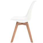 vidaXL Chaises à manger lot de 2 Blanc Plastique