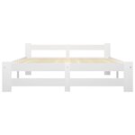vidaXL Cadre de lit sans matelas blanc bois massif de pin 180x200 cm