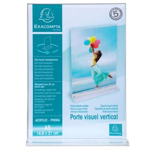 Porte-visuel Droit Vertical A5 - Cristal - X 30 - Exacompta