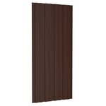 vidaXL Panneaux de toiture 36 Pièces Acier galvanisé Marron 100x45 cm