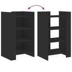 vidaXL Buffet noir 45x35x75 cm bois d’ingénierie