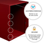 Boite à colis atout 1 porte rouge ral 3004 b