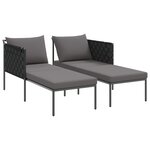 Transat vidaXL avec coussins pour 2 personnes Anthracite 115x153x69 5 cm Acier