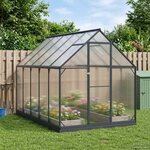 vidaXL Serre de jardin avec porte Anthracite 183 5 x 303 5 x 207 cm