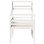 vidaXL Lit haut avec toit blanc 90x190 cm bois de pin massif