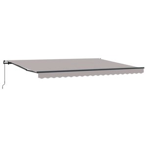 vidaXL Auvent Rétractable Gris clair 450 × 350 cm Polyester et Acier