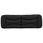 vidaXL Coussin de tête de lit noir 160 cm similicuir