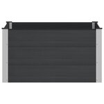 vidaXL Jardinière surélevée Noir 100 x 100 x 54 cm WPC et Aluminium