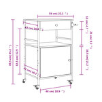 vidaXL Chariot de cuisine sonoma gris 56x43x89 5 cm bois d'ingénierie