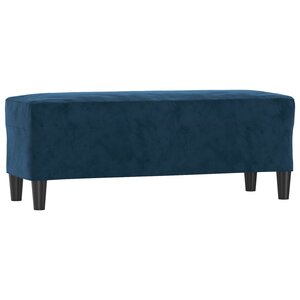 vidaXL Banc Bleu 100x35x41 cm Velours