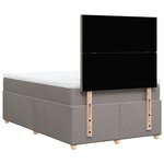 vidaXL Sommier à lattes de lit avec matelas taupe 120x190 cm tissu
