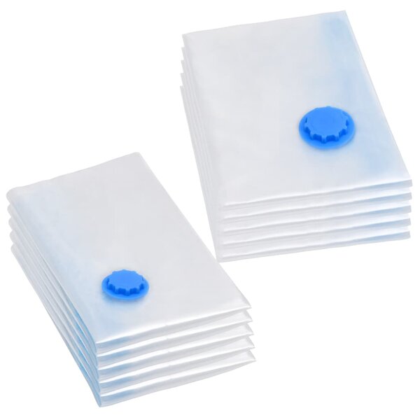 vidaXL Sacs de voyage sous vide Sacs de vêtements 2 tailles 10 Pièces