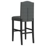 vidaXL Chaises de bar lot de 2 bois massif d'hévéa et tissu