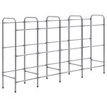 vidaXL Étagère de rangement pour 12 caisses Argenté 190x33x116cm Acier