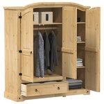 vidaXL Garde-robe Corona 151 5x52x170 cm bois de pin massif