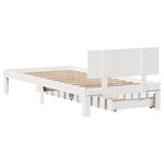vidaXL Cadre de lit avec tiroirs sans matelas blanc 75x190 cm