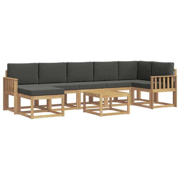 vidaXL Ensemble de canapés d'extérieur 8 pc Blanc et anthracite