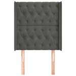 vidaXL Tête de lit avec oreilles Gris foncé 83x16x118/128 cm Velours