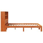 vidaXL Lit bibliothèque sans matelas cire marron 140x190 cm pin massif