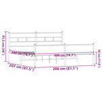 vidaXL Cadre de lit en métal sans matelas chêne marron 200x200 cm