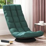 VidaXL Fauteuil de sol pivotant vert foncé 70x51x79 cm tissu