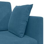 vidaXL Canapé-lit Bleu 213 x 76 x 77 cm Velours