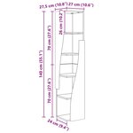 vidaXL Meuble d'angle Blanc 27 5x27x140cm Bois d'ingénierie