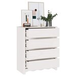 vidaXL Commode Drammen Blanc 76 5 x 40 x 91 cm Bois de pin massif